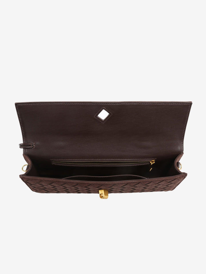 Cherry | Luxe Woven Suede Clutch