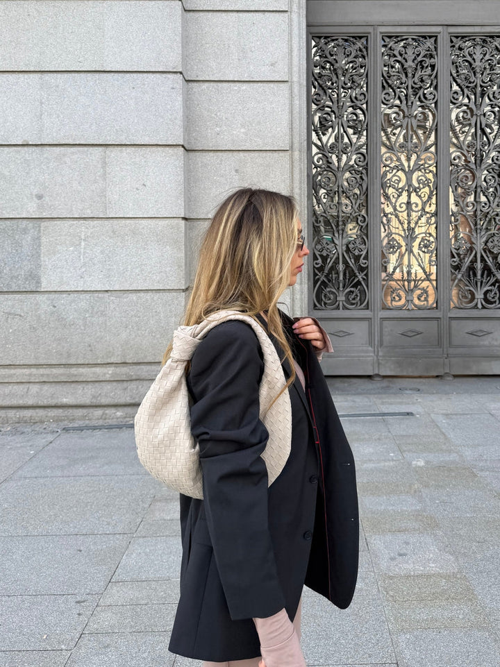 Celeste | Knotted Braided Medium Suede Bag