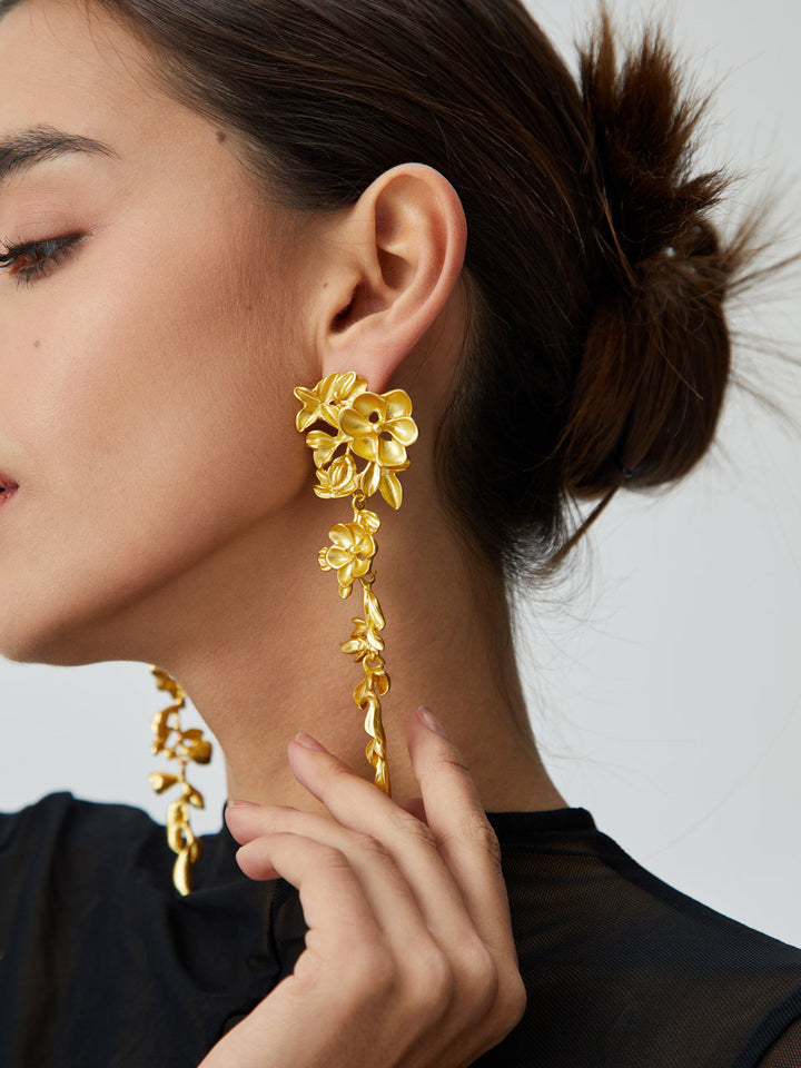 Liana | Floral Fringed Earrings