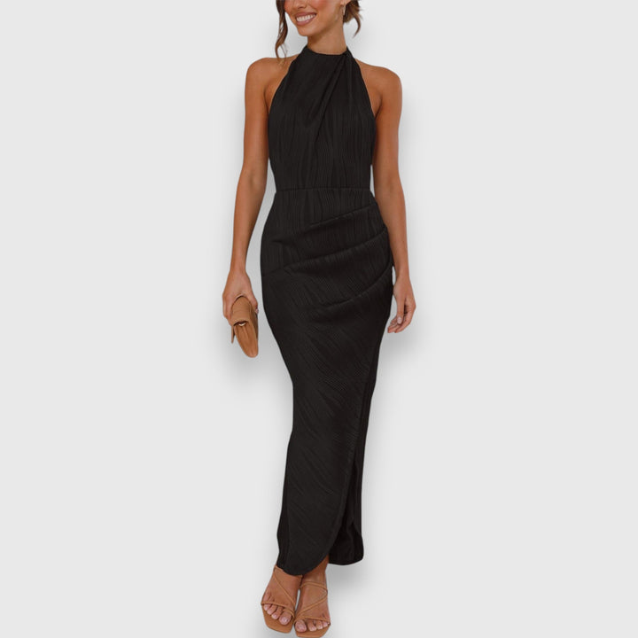 Flora – Elegant Halter Neck Dress